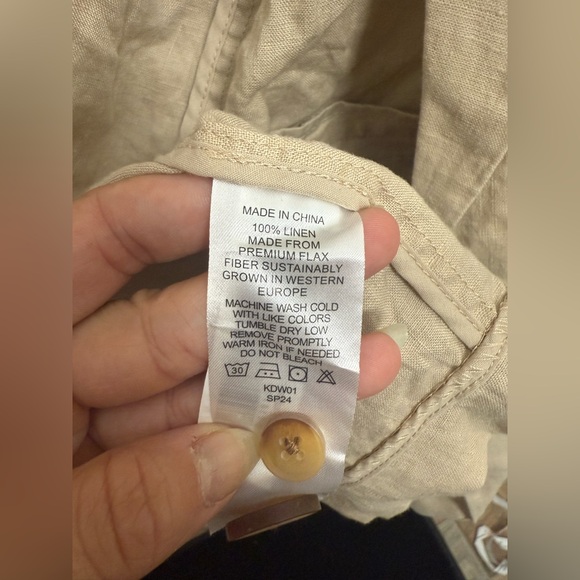 Women’s Quince European Linen beige Blazer Size XL Oversized Casual Business - Picture 6 of 8